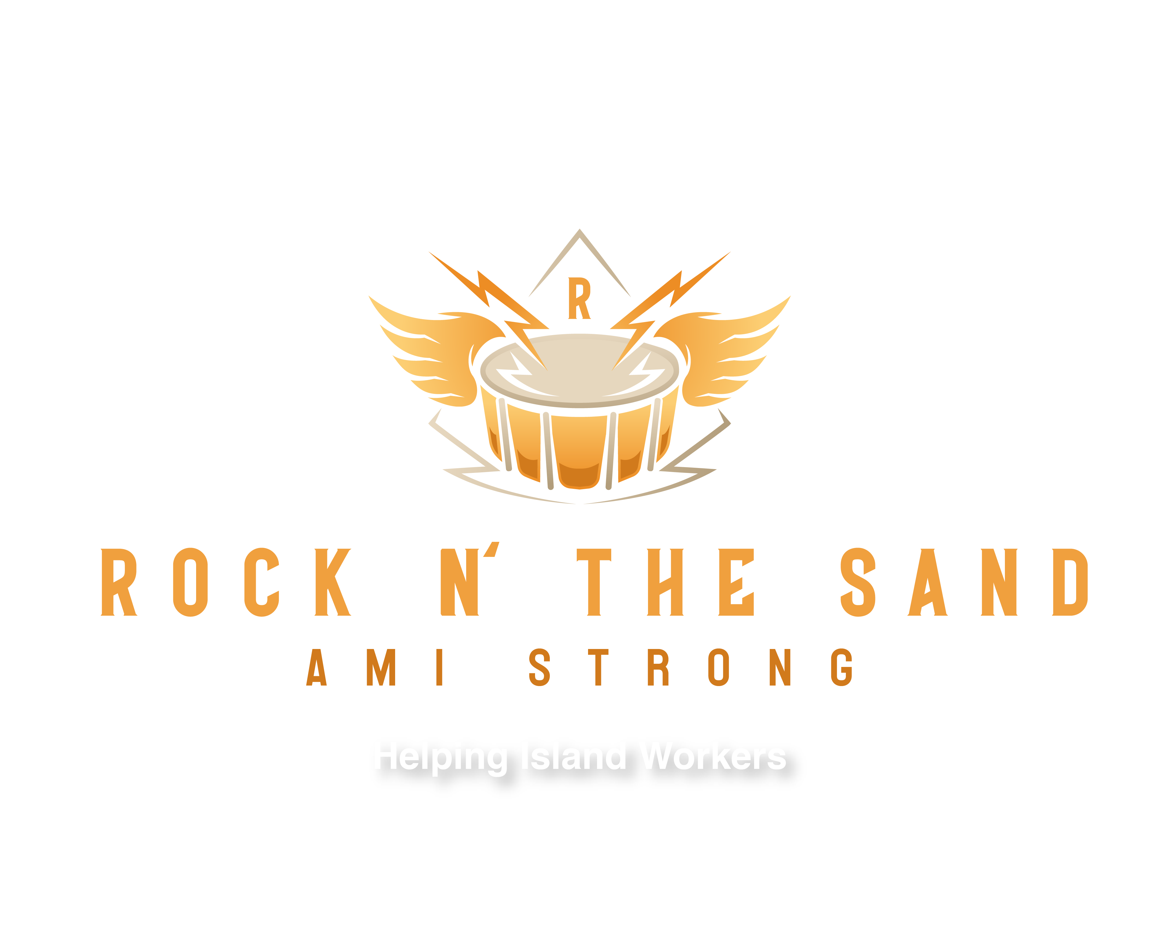 RockN the Sand Vector Logo - WHITE Lettering